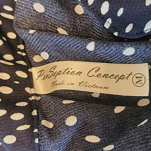 PerSeption Concept Midnight Blue Polka Dot Top - Picture 4 of 4